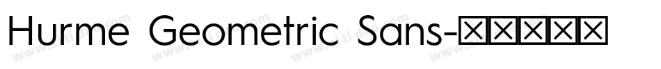 Hurme Geometric Sans字体转换